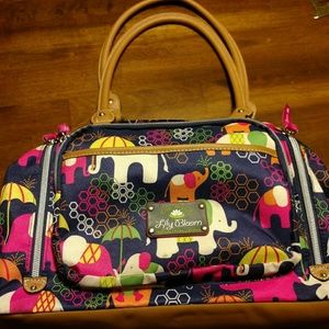 Lily Bloom Elephant Rain handbag